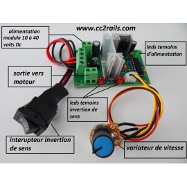 MODULE REGULATION VITESSE ET INVERSEUR TRAIN TOUTES ECHELLES 