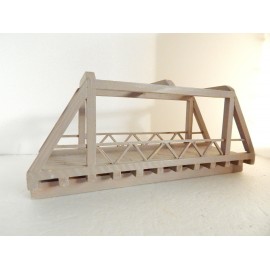 1 SUPERBE PONT EN BOIS REALISATION ARTSANALE TRAIN HO 