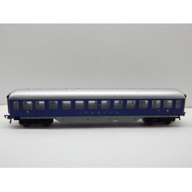 1 VOITURE VOYAGEUR BLEU TOUROPA FLEISCHMANN A BOGIES HO 