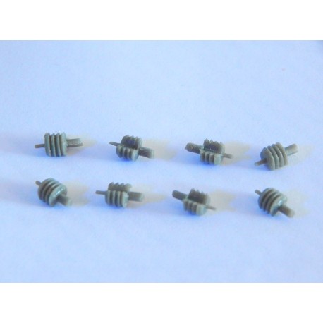 LOT DE 8 ISOLATEURS DE PANTOGRAPHE DE LOCOMOTIVE JOUEF - HO