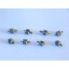 LOT DE 8 ISOLATEURS 3D DE PANTOGRAPHE DE LOCOMOTIVE JOUEF - HO