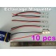 Lot de 10 éclairages led blanc chaud de 2,5 cm pour maquette jouef ou autres - N - HO