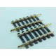 2 RAILS COURBE R 385 - 7 TRAVERSES RAILS EN MAILLECHORT - HO