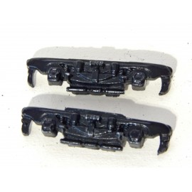 2 LASQUE METAL NOIR DE LOCOMOTIVE GEGE HO