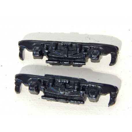 2 LASQUE METAL NOIR DE LOCOMOTIVE GEGE HO