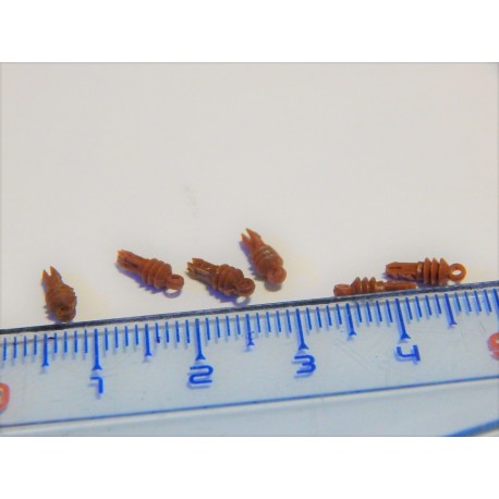 6 ISOLATEURS DE TOITURE COULEUR MARRON JOUEF - HO -