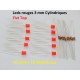 CC 2000 - 10 LEDS 3 MM ROUGE CYLINDRIQUE FLAT TOP DIFUSANT + 10 RESISTANCE