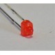 10 LEDS GLOBE 1,8 MM ROUGE DIFUSANT + 10 RESISTANCE