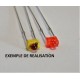 10 LEDS GLOBE 1,8 MM ROUGE DIFUSANT + 10 RESISTANCE
