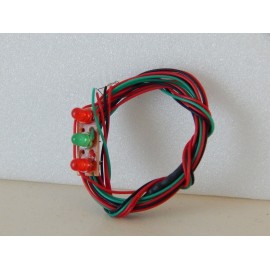 Une platine électronique 3 leds : vert et double rouge pour feu et nacelle Jouef - HO