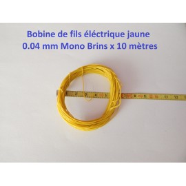 10 METRES DE FILS JAUNE NMRA MONOBRUN RESEAU JOUEF - N - HO - Z