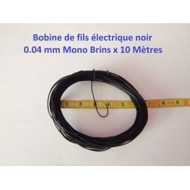 10 METRES DE FILS NOIR NNMRA MONOBRUN RESEAU JOUEF - N - HO - Z