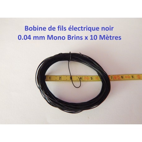 10 METRES DE FILS NOIR NNMRA MONOBRUN RESEAU JOUEF - N - HO - Z
