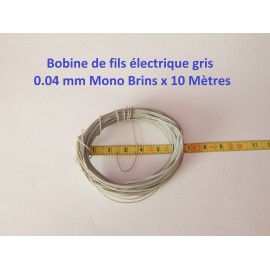 10 METRES DE FILS GRIS NNMRA MONO BRINS RESEAU JOUEF - N - HO - Z