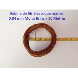 10 METRES DE FILS MARRON NMRA MONOBRUN RESEAU JOUEF - N - HO - Z