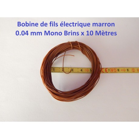 10 METRES DE FILS MARRON NMRA MONOBRUN RESEAU JOUEF - N - HO - Z