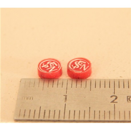 2 LOGOS ROND SNCF ROUGE JOUEF LOCMOTIVE HO