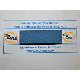 Gomme spéciale pour nettoyage des voies et rails HO - N