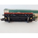 UN WAGON HORNBY PLAT A ESSIEUX RIDELLES BASSES EN BOITE VERTE - HO REF 718