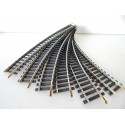 1 LOT DE 6 RAILS COURBE MAILLECHORT R 385 JOUEF HO 