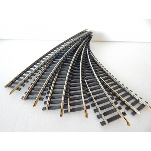 1 LOT DE 6 RAILS COURBE MAILLECHORT R 385 JOUEF HO 