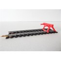 UN RAIL BUTOIR JOUEF ANCIEN MODEL ROUGE RAILS ACIER HO