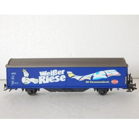 MARKLIN WAGON COUVERT BLEU RIESE A ESSIEUX HO 3 RAILS