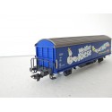 MARKLIN WAGON COUVERT BLEU RIESE A ESSIEUX HO 3 RAILS