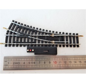 JOUEF 4184 UN AIGUILLAGE ELECTRIQUE A BORNIER DERIVE DROITE RAILS ACIER - HO