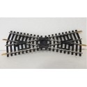 JOUEF REF 849 CROISEMENT 22,30° MM RAILS ACIER LONG 153 - HO