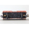 UN WAGON TOMBEREAU MARRON A ESSIEUX EUROPE PORTE ALU HO SANS BOITE N°2