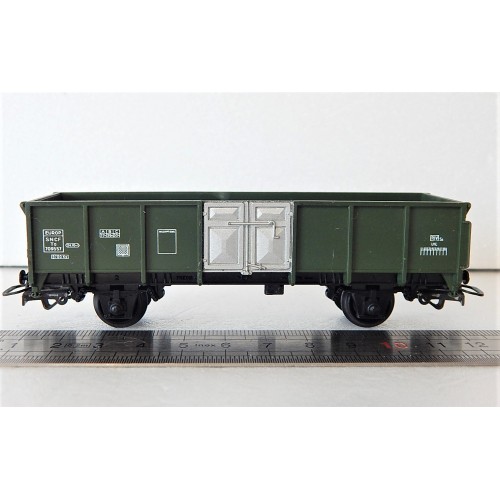 JOUEF UN WAGONS TOMBEREAU A ESSIEUX PORTE LATERAL ALU UIC SNCF HO SANS BOITE