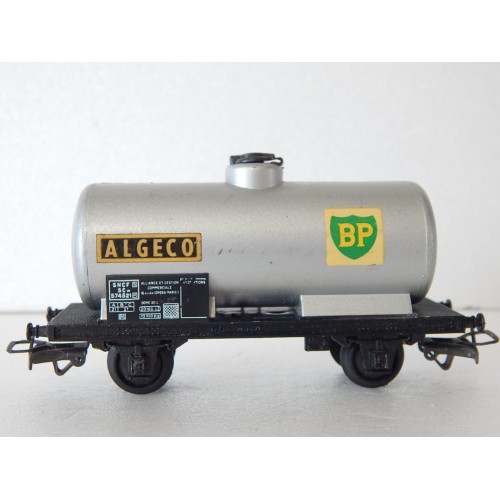 1 WAGON CITERNE JOUEF A ESSIEUX ALGECO BP GRIS HO N°2