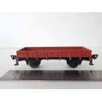 UN WAGON PLAT A ESSIEUX MARRON DB FLEISCHMANN SANS BOITE HO N°1