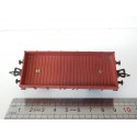 UN WAGON PLAT A ESSIEUX MARRON DB FLEISCHMANN SANS BOITE HO N°1