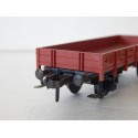 UN WAGON PLAT A ESSIEUX MARRON DB FLEISCHMANN SANS BOITE HO N°1