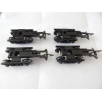 B 113 - LOT DE 4 BOGIES DIAMOND A GRIFFE POUR VOITURE ANCIEN JOUEF HO