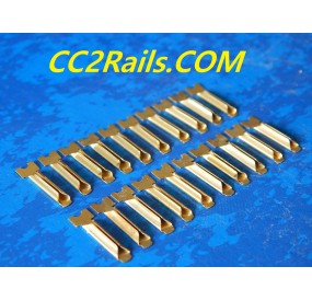 LOT DE 10 ECLISSES LAITON NEUVE JOUEF POUR RAILS CODE 100 HO 