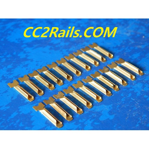 LOT DE 10 ECLISSES LAITON NEUVE JOUEF POUR RAILS CODE 100 HO 