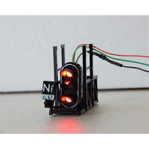 JOUEF NACELLE DE POTENCE FEU DE VOIE SIGNAL 2 LEDS VERT ROUGE HO