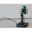 JOUEF SIGNAL FEU DE VOIE A DEUX LEDS ROUGE ET VERTE SOCLE HAUT HO SANS BOITE
