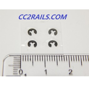 1 LOT DE 4 CIRCLIPS OU CLIPS METAL DE LOCOMOTIVE JOUEF HO 