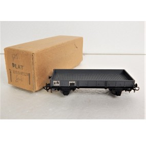 SMCF WAGON PLAT A ESSIEUX EN METAL TRES BON ETAT EN BOITE HO