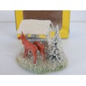 PREISER 962 MAQUETTE BOITE AVEC CHEVREUILS ET MANGEOIRE HO