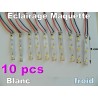 Lot de 10 éclairages leds maquette blanc froid de 5 cm Jouef - roco - lima