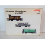 MARKLIN HAMO COFFRET WAGONS 50ème ANNIVERSAIRE SNCF REF 4488 SYTEME 2 RAILS HO