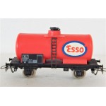JOUEF WAGON CITERNE ESSO ROUGE A ESSIEUX ROUES METAL HO SANS BOITE
