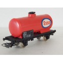 JOUEF WAGON CITERNE ESSO ROUGE A ESSIEUX ROUES METAL HO SANS BOITE