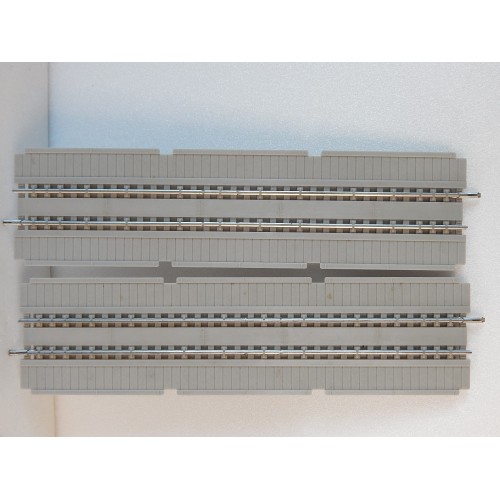 JOUEF LOT 2 PLAQUES DE PONT DROITE GRIS CLAIRE RAILS INTEGRE HO