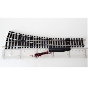 UN AIGUILLAGE LONG JOUEF RAILS ACIER ELECTRIQUE DERIVE DROITE- HO